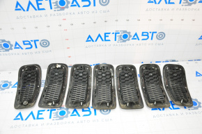 Radiator grill grill Jeep Cherokee KL 14-18 prerest chrome set 7 pcs, pokes for 2nd grille