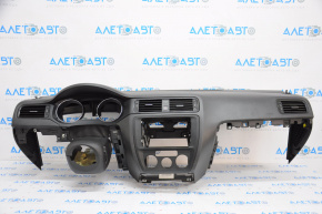 Torpedo front panel without AIRBAG VW Jetta 11-18 USA black