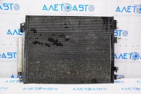Air conditioning radiator condenser with automatic transmission cooling Dodge Challenger 09-23 dented, dented honeycomb, bent