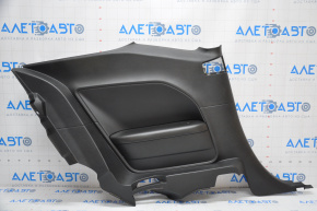 Rear row trim left Dodge Challenger 15-23 black, burnt armrest, scratches, fastener defect, without plug