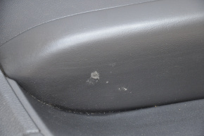 Rear row trim left Dodge Challenger 15-23 black, burnt armrest, scratches, fastener defect, without plug