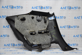 Rear row trim right Dodge Challenger 15-23 black, burnt armrest, scratches, fastener defect, without plug