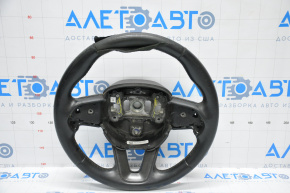 Naked steering wheel Dodge Challenger 15-23 rest leather black, without buttons, with pads, for re-upholstery