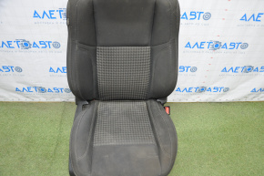 Passenger seat Dodge Challenger 15-20 rest without airbag, fur, cloth black, burnt, for cleaning