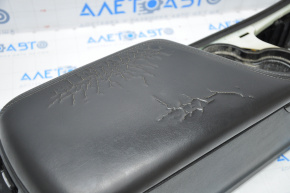 Central console armrest and cup holders Dodge Challenger 15-23 rest black, worn