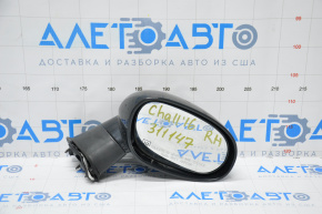 Side mirror right assembly Dodge Challenger 15-19 rest 5 pins, heated, red