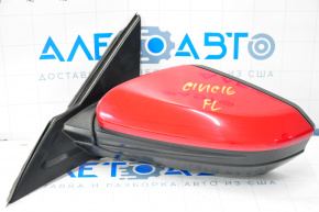 Left side mirror assembly Honda Civic X FC 16-16 3 pins, red