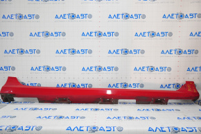 Right threshold Honda Civic X FC 16-19 4d red, crack in fastening
