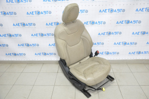 Passenger seat Jeep Cherokee KL 14-18 with airbag, mechanical, beige leather, dry-cleanable