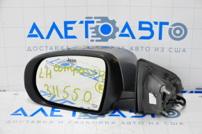 Left side mirror complete Jeep Compass 17-24 3+4 pins, BSM, heated, silver