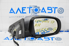 Right side mirror complete Jeep Compass 17-24 3+4 pins, BSM, heated, silver