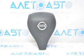 Airbag in steering wheel driver Nissan Rogue 14-16 black, rusty pyropatron