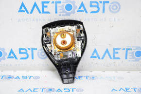 Airbag in steering wheel driver Nissan Rogue 14-16 black, rusty pyropatron