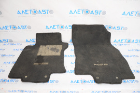 Set of floor mats Nissan Rogue 14-20 cloth black, for cleaning