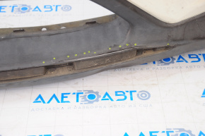 Front bumper bare Nissan Rogue 14-16 white QAB, broken mount, dent, cracks, scratches