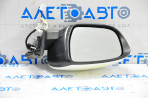 Side mirror left complete Nissan Rogue 14-16 5 pins, turn signal, white