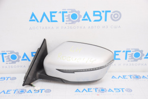 Side mirror left complete Nissan Rogue 14-16 5 pins, turn signal, silver