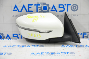 Side mirror right complete Nissan Rogue 14-16 5 pins, turn signal, white