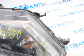 Headlight front right Nissan Rogue 14-16 bare halogen, break crepe, scratch