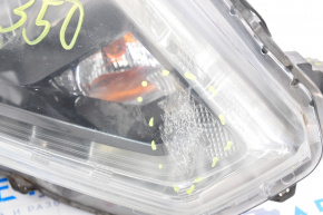 Headlight front right Nissan Rogue 14-16 bare halogen, break crepe, scratch