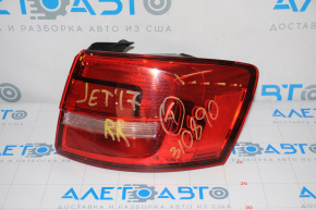 Light outer wing right VW Jetta 16-18 USA halogen dark, spider web
