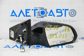 Side mirror right complete Hyundai Sonata 15-17 5 pins, heated, black