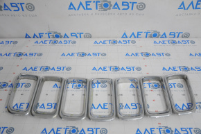 Chrome inserts in the radiator grille Jeep Compass 11-16 light, set of 7 pcs.