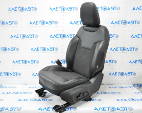 Driver's seat Jeep Compass 17-18 with airbag, electric, leather black, crack in plastic
