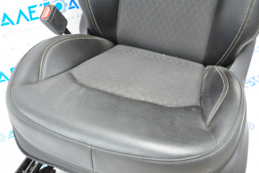 Driver's seat Jeep Compass 17-18 with airbag, electric, leather black, crack in plastic