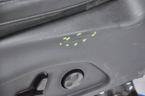 Driver's seat Jeep Compass 17-18 with airbag, electric, leather black, crack in plastic
