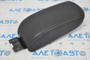 Jeep Compass 17-21 Armrest Leather Black Brown White Stitching