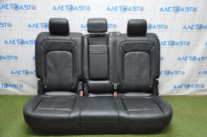 Rear row of seats 2 row Lincoln MKX 16-18 leather black, rubbed