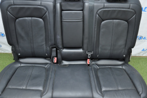 Rear row of seats 2 row Lincoln MKX 16-18 leather black, rubbed