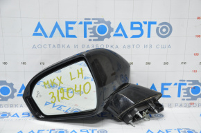 Left side mirror complete Lincoln MKX 16-18 16-18 pins, BSM, auto-dimming, turn signal, black