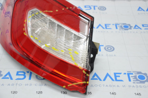 Left headlight Lincoln MKX 16-18 broken glass, crack in mount