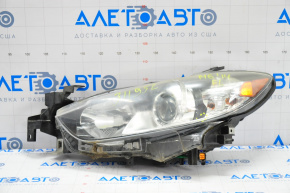 Headlight front left Mazda 6 13-17 bare usa halogen, for polishing, chipped