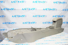 Central console armrest and cup holders Ford Fiesta 11-19 leather, beige, scratch