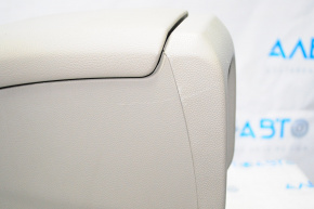 Central console armrest and cup holders Ford Fiesta 11-19 leather, beige, scratch