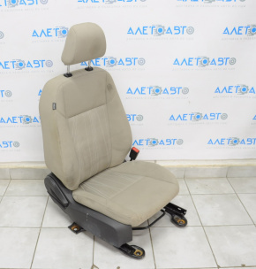 Passenger seat Ford Focus mk3 15-18 rest, without airbag, manual, gray cloth, dry-cleanable