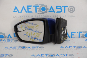 Left side mirror complete Ford Focus mk3 15-18 rest 3 pins, blue