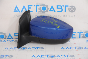 Left side mirror complete Ford Focus mk3 15-18 rest 3 pins, blue