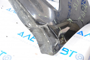 Front bumper bare Hyundai Sonata 15-17 SE black, dented, cracks, broken fasteners
