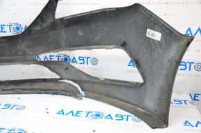 Front bumper bare Hyundai Sonata 15-17 SE black, dented, cracks, broken fasteners