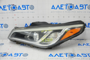 Headlight front left bare Hyundai Sonata 15-17 halogen without fastening, missing one cover