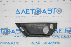 Right bumper grille Jeep Compass 17-21 with molding structure under fog lights