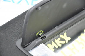 Left visor Lincoln MKX 16-18 black, with control, without hook, broken lid fastener