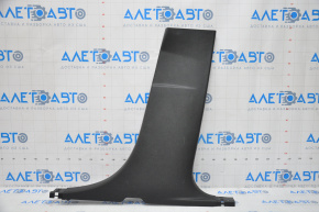 Center pillar trim lower right Lincoln MKX 16-18 black, broken fastener, whitened plastic