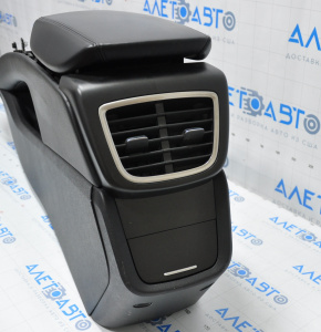 Console center armrest Lincoln MKX 16-18 leather black, scratches, worn