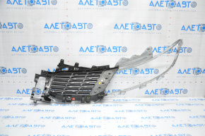 Radiator grill right Lincoln MKX 16-18 chrome, broken fastener