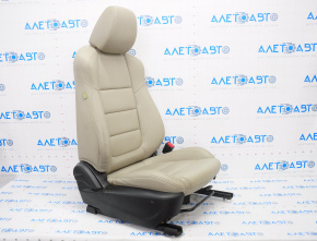 Passenger seat Mazda 6 13-15 with airbag, beige leather, fur